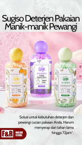 Sugiso Deterjen Pelembut dan Pewangi Pakaian Detergent dan Parfum Laundry Manik Wangi Tahan Lama isi 180gr
