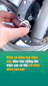 Khóa phanh đĩa xe máy chống trộm chất liệu thép nguyên khối thiết kế thông minh an toàn tuyệt đối