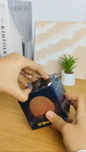 V2 3D Moon Night Lamp 8cm Lampu Tidur Bulan Lampu Hias Tidur Lampu Belajar Motif Bulan