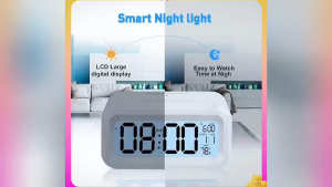 Digital Backlight LED Display Table Alarm Clock Snooze Calendar Time Night light