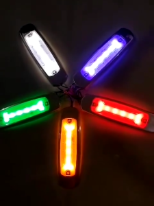 1 Pc - 12V & 24V LED Waterproof Truck Side Marker with Strobe Signal Indicator Light Auto Warning Light