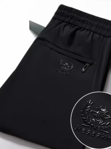 #060#M-5XL#กางเกงผ้ายืดขายาวงานปักมีซิปกระเป๋าหลังแฟชั่นเกาหลีเนื้อผ้ายืดหยุ่นใส่สบายเนื้อผ้าระบายอากาสได้ดีใส่ได้ทั้งหญิงและชาย