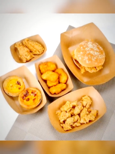 Premium Paper Boat Tray/Food Tray/Snacks Tray FriedCookies