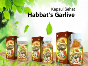 Turunkan Kolesterol dan Asam Urat dengan Habbats Garlive Original Isi 60 kapsul