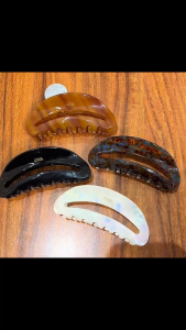 F4 Jepit Rambut Selulosa Asetat Bentuk Sabit Bolong Hollow Crescent Acetate Acid Hair Claw HSAJ002