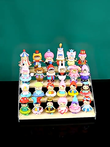 2/3/4/5 Tier Wooden Acrylic Figure Display Stand Doll Model Figure Storage Stand Step Ladder Stands Storage Cupcakes Display