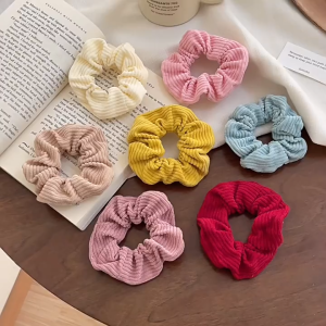 Dây Cột Tóc Scrunchies Bằng Vải Nhung Dễ Thương Cho Nữ