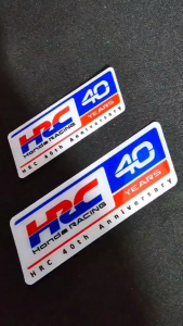 Emblem HONDA HRC 40 TAHUN Anniversary TIMBUL 3D