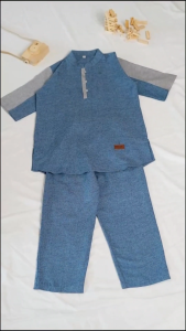Baju Koko Anak Laki Laki Setelan Muslim Lengan Pendek usia 5 Sampai 14 Tahun