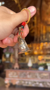 ระฆัง บทสวดจีน รุ่น 2 [ผ่านพิธี]ทoงเหลือง 5 เหรียญจีน กรุ๊งกริ๊งๆ️ พวงกุญแจ / แขวนประตู