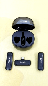 BOYA BY-WM3T Professional 2.4GHz Dual-Channel Wireless Microphone System with Charging Case