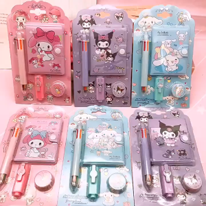 (READY STOCK) Capybara 7in1 Memo Book Cute Kids Children Present Stationery 卡皮巴拉笔记日记本套儿童生日礼物奖励 Buku Nota Set Alat Tulis