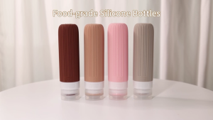 Silicone Travel Bottles For Toiletries Portable Refillable Lotion Bottling Bottle Cosmetic Packaging Bottle 旅行 分裝瓶 套裝 with Toiletry Bag