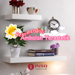 Ambalan Rak Dinding Melayang Minimalis Warna Hitam