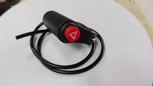 MOTORCYCLE HANDLE BAR ALLOY HAZARD SWITCH ON/OFF SIGNAL FLASHER PUSH BUTTON UNIVERSAL DM-037 SPEEDMOTO