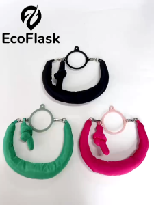 Ecoflask Fluffy Handle Shoulder Strap Aquaflask Holder for 12-64oz wide mouth tumbler accessories