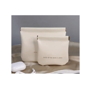Túi đựng tai nghe sạc điện thoại đồ trang điểm tiện lợi ví đựng tiền xu son môi mini bằng da PU có thể xếp gọn-NIEVE