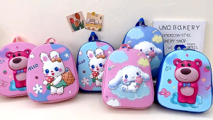 Balo trứng hoạt hình nổi 3D đi học siêu nhẹ cho bé trai bé gái mầm non mẫu giáo đáng yêu