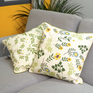 Vỏ gối vải poly in thêu Aloisia Made4Home size 45*45cm