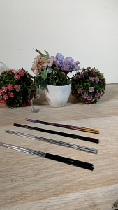 CHOBIG Sumpit Pipih Korea Sujeo Stainless Steel PREMIUM SUS 304 Flat Chopstick Cutlery