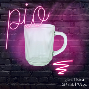 PIO Cangkir Kopi Kaca | Coffee Glass Mug | Coffee Cup | Mug Kaca