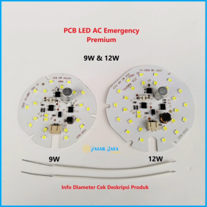 PCB LED AC Emergency Premium 9 12 15 Watt Mesin Lampu Otomatis Lampu LED Magic AC DC
