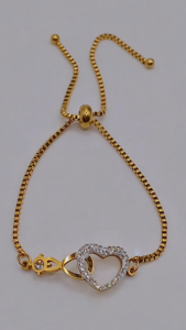 GELANG SERUT TITANIUM LOVE MEWAH BERVARIASI PERHIASAN WANITA ELEGANT ANTI KARAT & ANTI LUNTUR (COD)