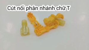 20 chiếc cút nối dây điện chữ T3 phân nhánh -VÀNG- Dùng cho dây 2-5mm2