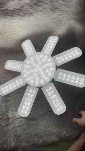 หลอดไฟทรงใบพัด 8+1 รุ่นใหม่ รุ่นเพชร 480 วัตต์ แสงสว่าง  JM-7480 แสงขาว และแสงเหลือง เเถมฟรีขั้ว