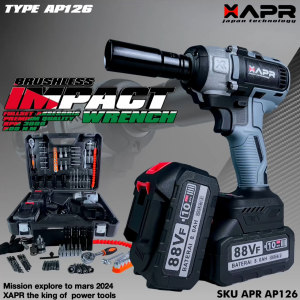 APR RAJA IMPACT WRENCH AP126PROMAX 1000NM: BODY KECIL TENAGA JUMBO VERSI LENGKAP DARI AP84 PROMAX BOR IMPEK BUKA BAUT