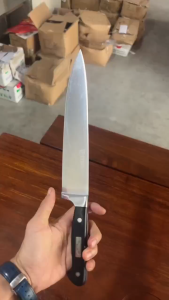 Pisau koki tajam yang terbuat dari baja karbon tinggi Pisau dapur pisau cincang berkualitas tinggi Bilah Satu Bagian 39cm Tidak berkarat Ketajaman tinggi Kekerasan tinggi Anti lengket Ketangguhan yang kuat Pisau dapur profesional Pisau boning