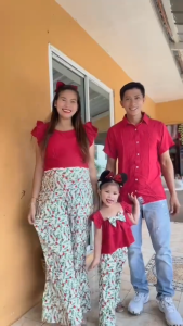 KAYISH Family Matching Outfit  Red cherry family set ootd for the whole family(momdadgirlboy)-unit sold per PIECE