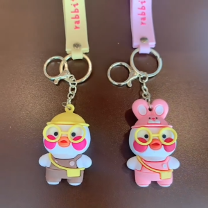Gantungan kunci bebek kuning GANCI LUCU PREMIUM Keychain Lucu kecil gantungan kunci bebek kartun tas sekolah liontin kunci mobil