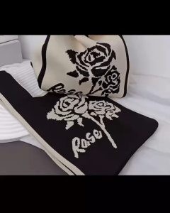 mimi sale กระเป๋าถือลําลอง ผ้าถัก ลายสก๊อต แฮนด์เมด จัดเก็บง่าย ZB52