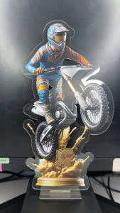 Piala Akrilik Motocross Souvenir Hadiah Kejuaraan Lomba Moto Cross Tropi Bahan Akrilik Motorcross
