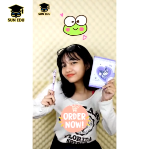 BOX Notebook Sanrio Magnet Buku Tulis Anak 2 in 1 Gift Set Cute Kuromi Cinnamoroll PUCM/ Buku tulis cute kuromi cinnamorol/Buku Tulis Anak Magnet Buku Memo dan Pen Kuromi Cinnamoroll