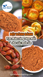 Bột dành dành nguyên chất 100g (Bột tạo màu tự nhiên hạt dành dành chi tử) - Thảo Dược Hạnh Nguyên