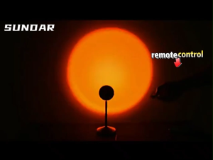 SUNDAR Sunset Light Lamp Rainbow Projection Lights With Remote RGB 16 Colors 360 Degree Rotation LED