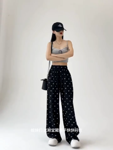 กางเกงเอวสูง กางเกงขากว้างพิมพ์ลายโบว์ กางเกงลำลองพิมพ์ลา ยผ้าซาติน กางเกงขายาวทรง เอวสูง ทรงเข้ารูป ทรงเดรปขาตรง กางเกงคาร์โก้ผู้หญิง