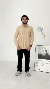 Kemeja Pique Hey Man LS Material CVC Pique 24S Premium