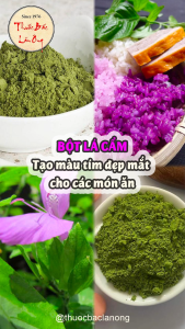 Bột lá cẩm tím nguyên chất 1kg (Bột tạo màu thực phẩm nấu xôi chè làm bánh)