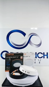 โคม LED ดาวน์ไลท์ติดลอย ทรงกลม 12W แสงขาว รุ่น Fix ยี่ห้อ LAMPTAN