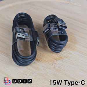 สายชาร์จ 15W Type-C BDFP Samsung ซัมซุง ชาร์จด่วนรวดเร็ว สายชาร์จ 3A 1/2m หัวชาร์จ Usb-A US สีดำ