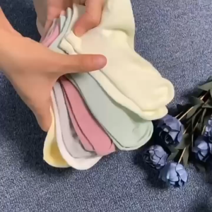 Tất Thể Thao Nam Nữ Vải Cotton 4 Chiều Thoáng Khí Vớ Trơn Cổ Ngắn Màu Sắn Đơn Giản Chống Thấm Hút Mồ Hôi