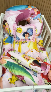 7in1 Bundle Canadian Cotton Jumbo Crib Set With Nursing Pillow for Newborn Baby Girls Boys + FREE GIFT | Crib Not Included