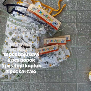Chipu Baby - Paket Lengkap Lahiran Set Baju Bayi Baru Lahir Setelan Pakaian Bayi Laki Laki Perempuan Newborn Bahan Lembut Motif Lucu