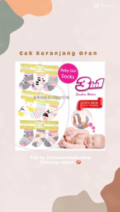 Kaos Kaki Bayi Newborn 3pcs RANDOM Laki-Laki Perempuan