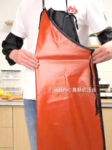ผ้ากันเปื้อน หนัง PVC ผ้ากันเปื้อนโรงฆ่าสัตว์น้ำ กันน้ำมัน กันน้ำ สารเคมี - ราคาถูกต้อง