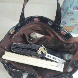 Uma Hana Women Tote Handbag Top Handle Handbag Water Resistance Make In Taiwan 雙口袋手提包