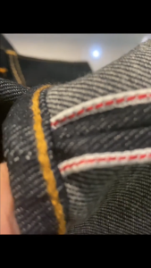 Celana Raw Denim Selvedge Accent Terbaru Original untuk Generasi Milenial Jeans Kaku 15 Oz